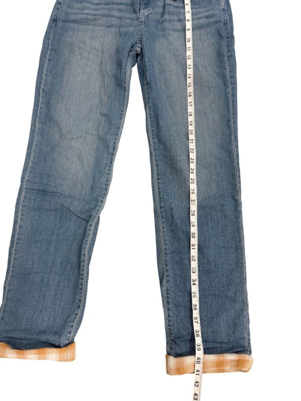 Eddie Bauer Women Size 6 Tall Jeans Boyfriend Flannel Lined Midrise Straight NEW - Picture 8 of 9